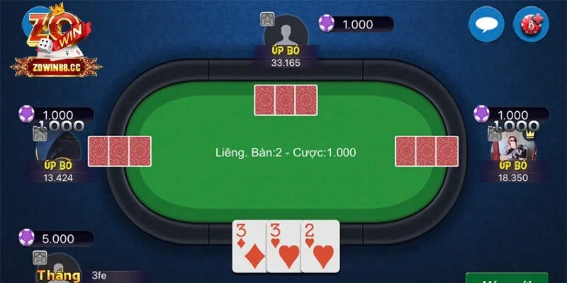 Bài Liêng ngày càng trở thành tâm điểm thu hút triệu người chơi