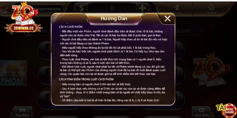 Chia sẻ quy trình chơi, cách tính điểm và luật đền bài