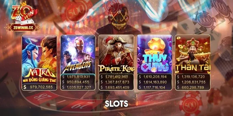 Quy tụ hàng loạt game slots đình đám hot nhất thị trường